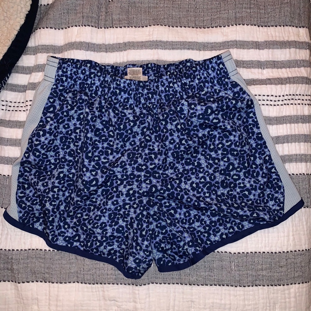 Leopard print running shorts